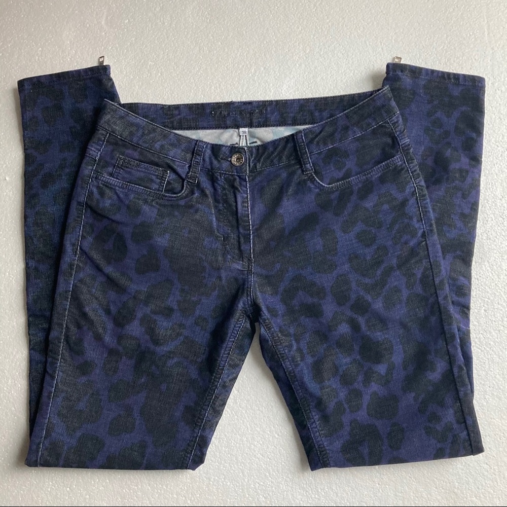 Sandro cheetah print corduroy Jeans Size 38 - Picture 7 of 9